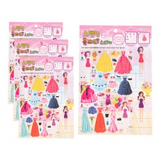 금홍팬시 투명 스탠딩 홈파티 스티커 4p, 혼합색상, 1개