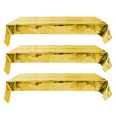 鋁箔派對桌巾 1*2.7m 金色, 1件, 3個