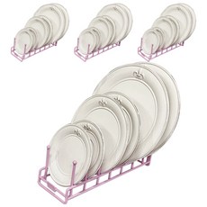 多功能6層盤子架 4入, 粉色的