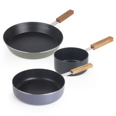 Scarlet 單柄平底鍋 3入組, 混色, 平底鍋28cm+深平底鍋26cm+醬汁鍋16cm