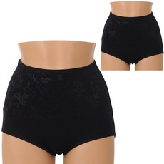 캐리루시 자가드 복대 통기성 텐셀팬티 2p