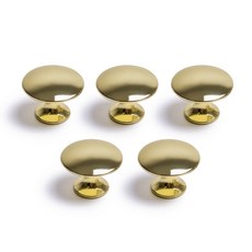 把手世界 斗笠型單孔傢俱把手 金色 小, 5個