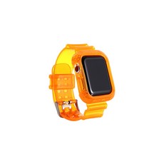 VICHELLE Apple Watch 2 38mm 螢光Raver矽膠一體成型錶帶, 橘色, 1個