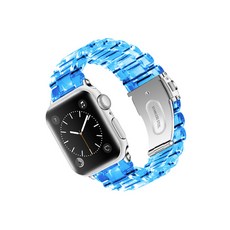 VICHELLE Apple Watch 2 透水晶明錶帶 42mm, 藍色, 1個