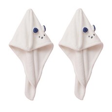 軟發毛巾 SG11, 白色的, 2個