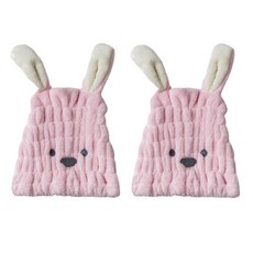 柔軟髮巾 SG04, 粉紅色, 2個