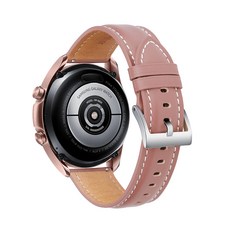 HAMATE Galaxy Watch6/5/4 Active 1/2 Gear S2 相容車線皮革錶帶, 復古粉紅, 1個