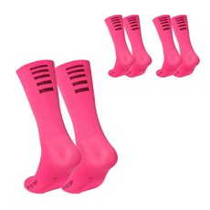Pelle 自行車襪 3雙, 霓虹粉紅色, 3個