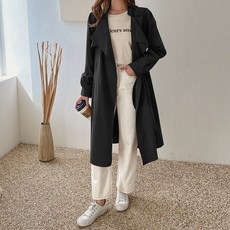 BORIMOM 孕婦綁帶長版大衣 E284