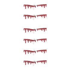 팁 파티쇼 할로윈 피모형 목걸이, 레드, 6개