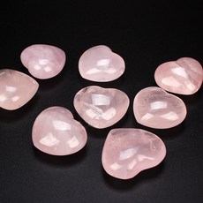 Crystal Blessing 玫瑰石英心形手握石 40~44g 隨機出貨, 1個