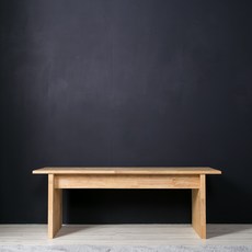 아이홉 고무나무 원목 벤치 A타입 1500, 네추럴