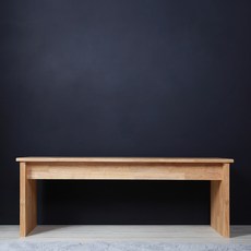 아이홉 고무나무 원목 벤치 B타입 1200, 네추럴