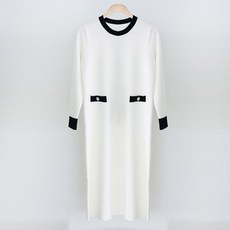 BORIMOM 現代鈕扣針織孕婦連身裙 I313