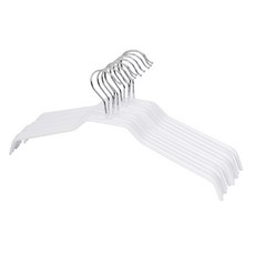 防滑塗層襯衫夾克上衣衣架, 白色, 10個