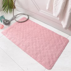 防滑無味橡膠浴室地墊 54*4cm, 粉色的, 1個