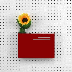 타공판닷컴 원터치 포켓 선반 대 22x16x6cm, 1개, 레드