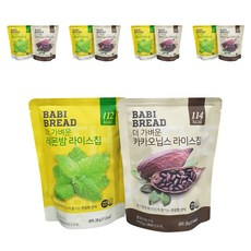 BABIBREAD 輕薄米餅脆片 可可風味 28g 5包+檸檬香蜂草風味 28g 5包, 280g, 1組