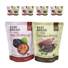 BABIBREAD 輕薄米餅脆片 可可風味 28g 5包+野櫻莓風味 28g 5包, 280g, 1組