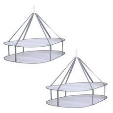 아리코 접이식 빨래 건조 넓은망 타원형 2단 78 x 61 cm, 1개입, 2개