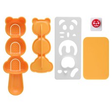 AI 動物園迷你飯糰模具壓模套組, 混色, 1套