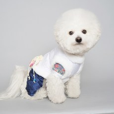 바이담수미 인견 배자 강아지 한복, 1개