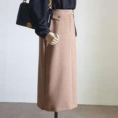 비조 장식 사이드 버튼 스커트