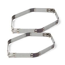Brandyan 工藝用六角彈簧口金框 一般型 25cm, 銀色, 2個