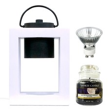 YANKEE CANDLE 香氛蠟燭+蠟燭暖燈+燈泡, 白色（蠟燭加熱器）
