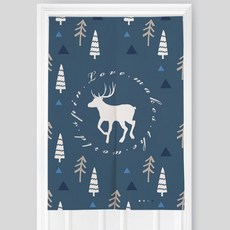 콩 케이리빙홈 양문형 네이비 파티션 커튼 + 봉