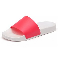 I Love Home 柔軟氣墊彩色客廳浴室拖鞋, 白紅色, 1個