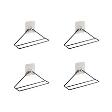 Winprice 黏貼式拖鞋架, 黑色, 4個