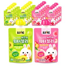 엘빈즈 과즙팡팡 어린이 워터젤리 청포도맛 100g x 10p + 복숭아맛 100g x 10p 세트, 1세트