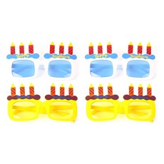 PartyPang 生日蠟燭眼鏡 2款 x 2入, 白色, 黃色, 1套