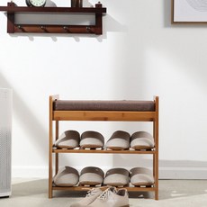 樹木原木長椅鞋櫃 50*30*50cm, 混色