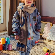 Matilda ny 孩童汽車印花圍巾