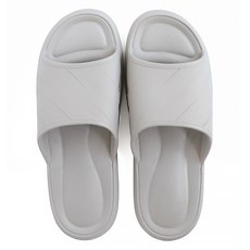 I Love Home 斜線彩色浴室拖鞋, 灰色, 1個