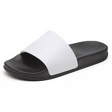 I Love Home 柔軟氣墊彩色客廳浴室拖鞋, 黑白色, 1個