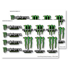 STEA Monster Energy 標誌貼紙組, 2個, D款