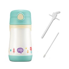 THERMOS 膳魔師 Foogo系列吸管保溫杯 290ml+替換吸管+吸管清潔刷, 綠色, 1組