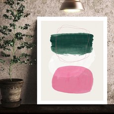 LEAD OFF 室內裝飾畫框桌, 抽象畫 馬卡龍 草莓