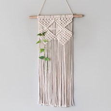 BLOOMING&ME Macrame 鑽石裝飾壁掛 + 裝飾用小物, 綠色藤蔓