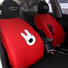 가스파드앤리사 패션시트 앞좌석 2p FREE, 레드, 1세트