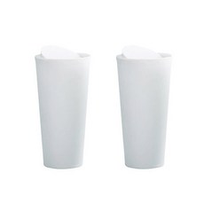 몰리 텀블러 휴지통, 화이트, 2개