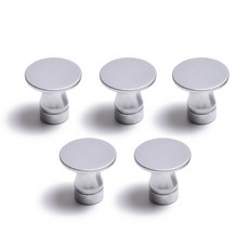 把手世界 黃銅喇叭型單孔家具把手 銀色, 5個