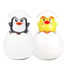 LET'S TOY Egg Pop企鵝+鴨沐浴玩具, 混色