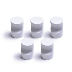 把手世界 美食 1孔 傢俱把手 白色, 5個