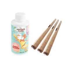 MOTHER'S CORN 吹泡泡木頭工具3入+室內用泡泡 200ml, 混色, 1組