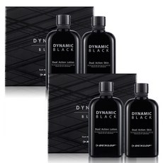 DUNLOP 動態黑色男士皮膚 150ml + 乳液 150ml 套組, 2套