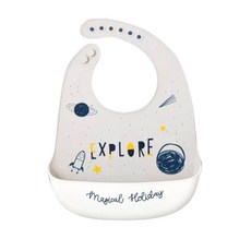 Merry bon 嬰幼兒矽膠圍兜, 火箭款, 1入